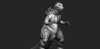 ZBrushでゴジラ2001を作る Part 7