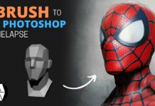 ZBrush to Photoshop Timelapse – ‘Spider-man’ Bust Concept