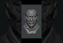Old man time-lapse in Zbrush | Human Topology