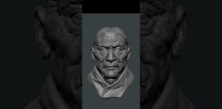 Old man time-lapse in Zbrush | Human Topology