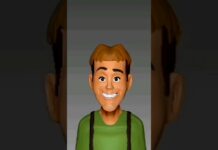 Zbrush sculpting process a 3d cartoon character jungle adventurer #shorts #zbrush #3d