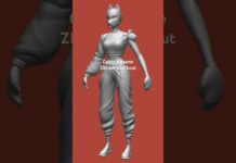 Cyberpunk Kitsune ZBrush blockout sculpt #zbrush #kitsune