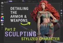 2D to 3D Sculpting Stylized Character in ZBrush | Timelapse Part 2
