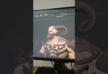 god of darkness #blender #3dprinting #digitalsculpt #zbrush #animation #gaming #viral