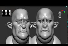 FAT MALE STYLIZED HEAD IN ZBRUSH 01