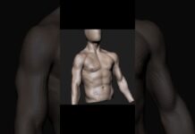 Shoulder protraction #zbrush #3d #3danimation #3dart #tutorial #timelapse #anatomy #animation