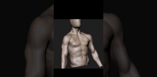 Shoulder protraction #zbrush #3d #3danimation #3dart #tutorial #timelapse #anatomy #animation