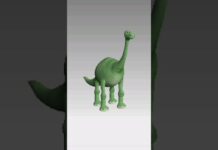 Zbrush turntable 3d dinossaur Arlo #shorts #zbrush #3d
