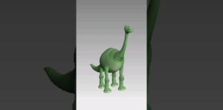 Zbrush turntable 3d dinossaur Arlo #shorts #zbrush #3d