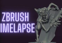 Sculpting (skullpting) an Eldritch zombie abomination on Zbrush (commission pt.2)