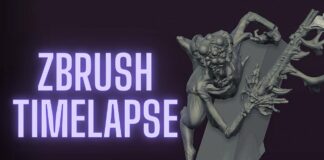 Sculpting (skullpting) an Eldritch zombie abomination on Zbrush (commission pt.2)