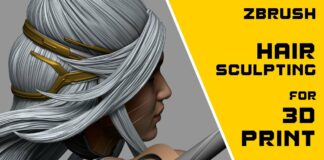Hair Sculpting for 3D Print (Zbrush Tutorial)
