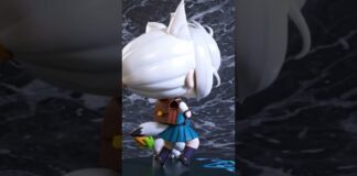 Shirakami Fubuki Chibi Toy Turntable #blender #animation #sculpt #cartoon #zbrush #hololive #3dart