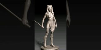 Ahsoka Tano for 3D printing #3dprinting #zbrush #cartoon #starwars #darthvader #mandalorian #grogu