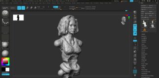 Sculpting Female Portrait on Zbrush (Turntable Preview)