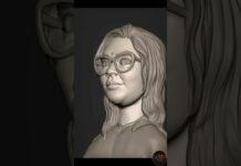 sculpting face for miniature | | digital sculpting | zbrush | #shorts #zbrush #charactermodeling