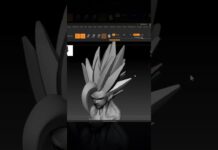 #shorts #sculpting #3d #zbrush #dragonball #gohan sculpting gohan in zbrush