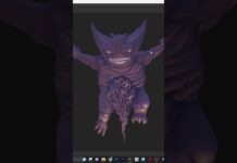 Spooky Gengar #digitalart #3d #zbrush #blender #handpainted #substancepainter #pokemon