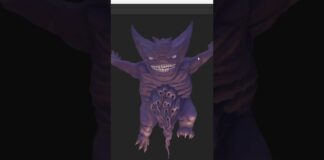 Spooky Gengar #digitalart #3d #zbrush #blender #handpainted #substancepainter #pokemon