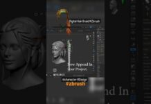 Digital Hair Braid in Zbrush #zsphere #zbrush #character Design