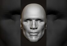 Zbrush head sculpt with expression #digitalart #zbrush #3dsculpting #anatomy #blender