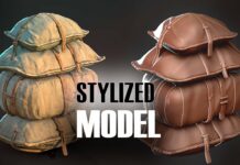 Stylized Sand Bag – Autodesk Maya 2024, Zbrush, and Substance 3D Painter