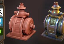 Stylized Machine in Zbrush 2024, Autodesk Maya 2024, Substance 3D Painter