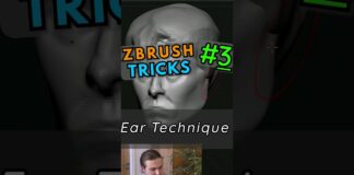 👂 Hidden Ear Technique in ZBrush: Listen Closely 🎧