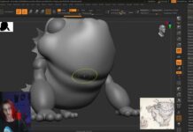 Скульпт жабы. Этап #2 (Zbrush)
