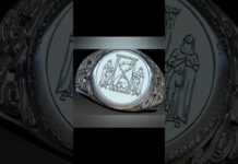 Перстень «Время» #3d #3dmodeling #ручная_работа #ювелирныеукрашения #zbrush #кольцо