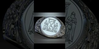 Перстень «Время» #3d #3dmodeling #ручная_работа #ювелирныеукрашения #zbrush #кольцо