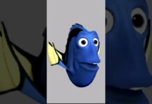 Zbrush turntable 3d fish inspired by Dory #zbrush #3d #sculpting
