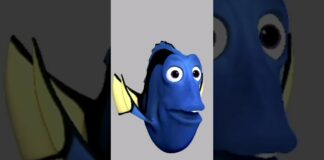 Zbrush turntable 3d fish inspired by Dory #zbrush #3d #sculpting