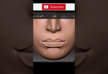 How to create lips in Zbrush | Lips making in Zbrush for 3d printing