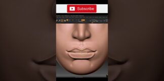 How to create lips in Zbrush | Lips making in Zbrush for 3d printing
