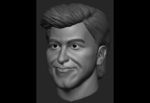 Rick Martel Head Sculpt 🎨🖌✏️#shorts #Wwf #zbrush #wwe