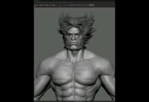 Wolverine Sculpt 🎨🖌✏️#shorts #Wolverine #zbrush #marvel