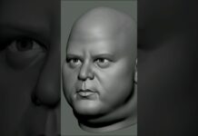 Butterbean Head Sculpt 🎨🖌✏️#shorts #Wwf #zbrush #wwe