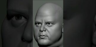 Butterbean Head Sculpt π¨πβοΈ#shorts #Wwf #zbrush #wwe
