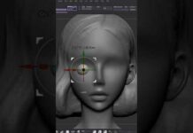 Female Model with Green Eyes ~ #mentioned you #zbrush #3dmax