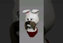 Zbrush sculpting process – 3d cartoon character dog head #shorts #zbrush #3d #sculpting