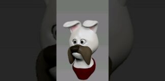 Zbrush sculpting process – 3d cartoon character dog head #shorts #zbrush #3d #sculpting