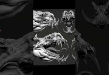 Hellhound – Concept Art, Design Head and paws#3dart #zbrush #zbrushsculpt #creature #creatureart