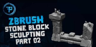 Zbrush Stone Block Sculping Part 02