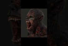 Realistic werewolf transformation by ishi_maya(twitter) #vfx #ue5 #3danimation #zbrush #b3d