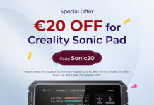 Get €20 OFF Creality Sonic Pad Control Screen based on Klipper, compatible with most FDM printers.