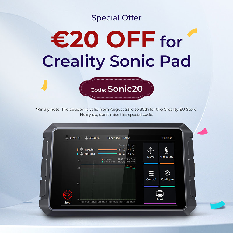 Get €20 OFF Creality Sonic Pad Control Screen based on Klipper, compatible  with most FDM printers. -  - Wiki, Review, Test