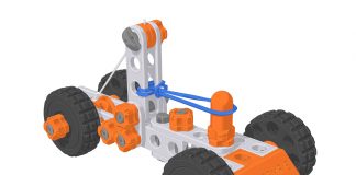 STEMFIE, a 3D printable Rubber band driven car toy easy to build