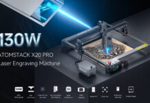 Atomstack launch X20 Pro 130W Quad-Laser Engraving and Cutting Machine Built-in Air Assist System