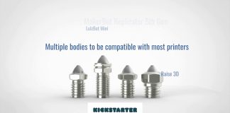 Tungsten Carbide Nozzle for Raise3D, Wanhao, Ultimaker, Prusa, Lulzbot & more by DYZE DESIGN